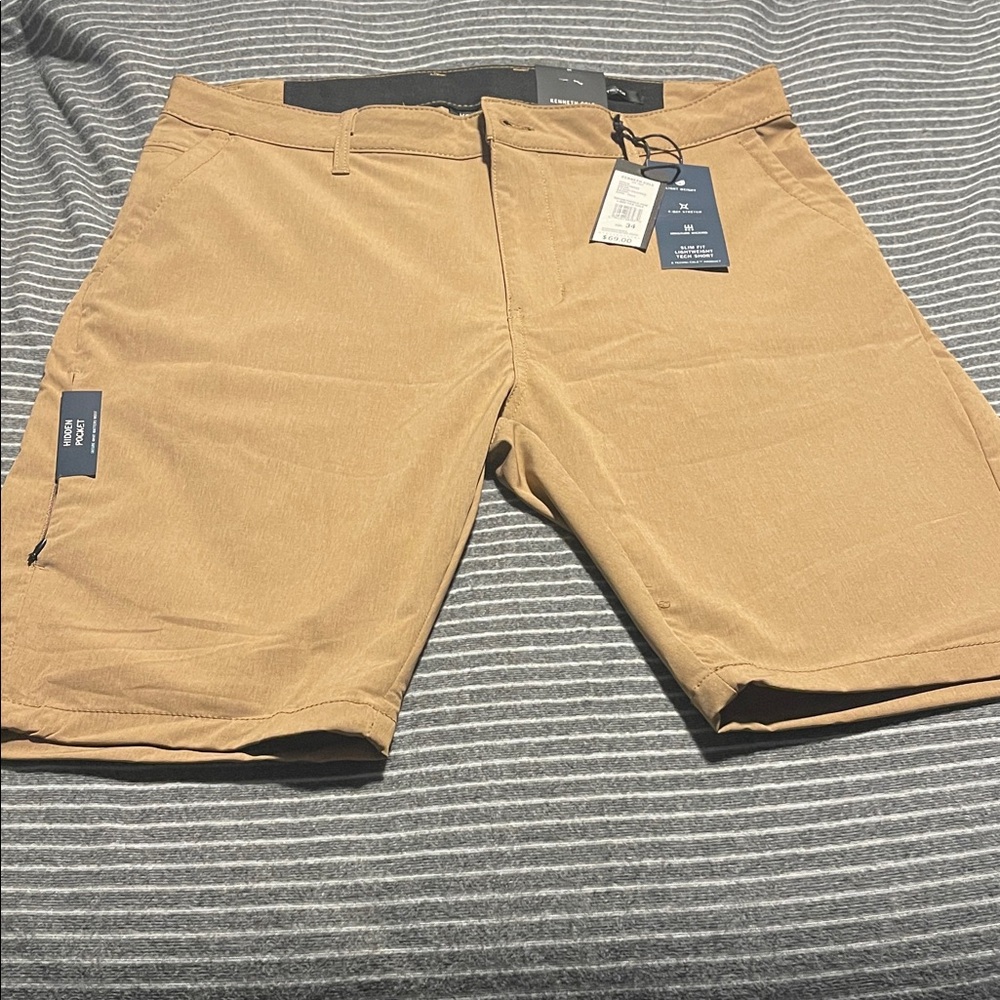 Kenneth Cole Men's Brown Flat Front Shorts